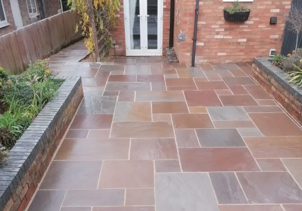 indian sandstone patio installation thrapston