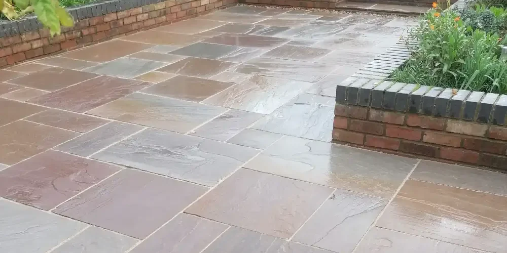 sandstone patio installation thrapston